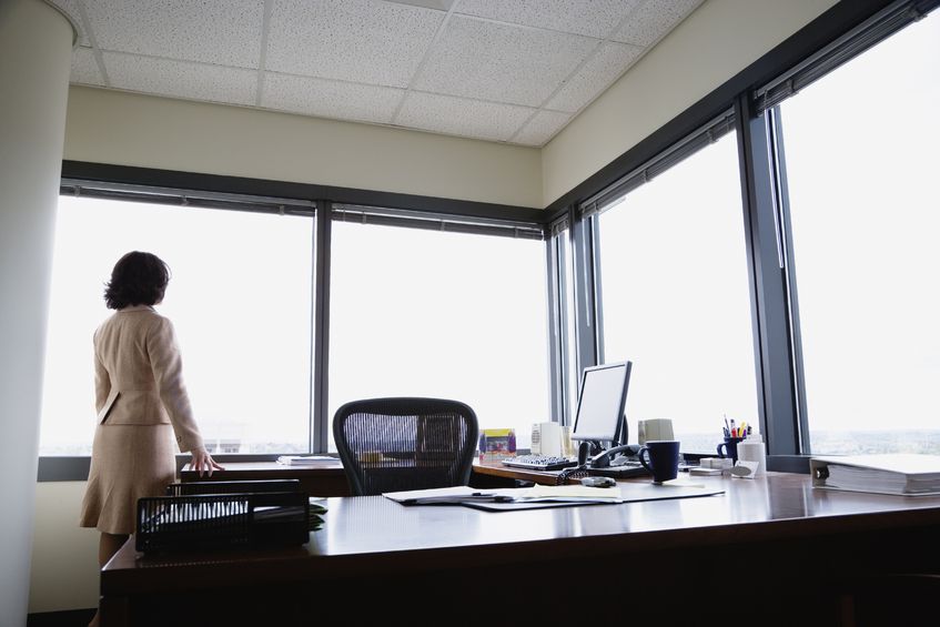 Business Woman Reflecting